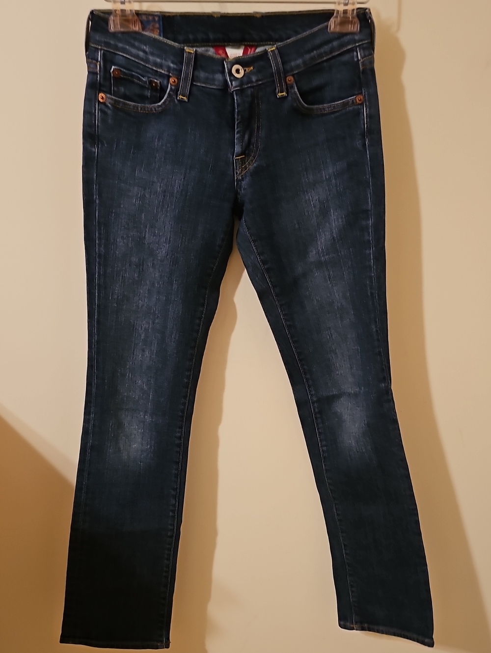 Lucky Brand Sundown Straight Size 24 or 00 Dark Blue Low Rise Jeans
